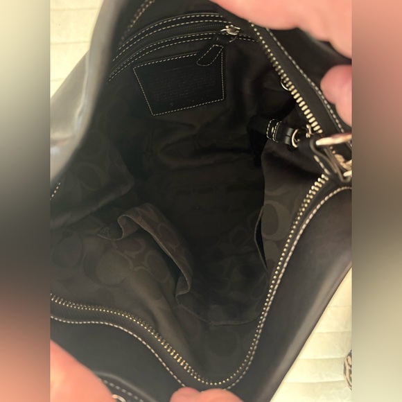 Coach 1414 Black Shoulder/Crossbody Leather Bag with Adjustable Strap - Picture 10 of 11